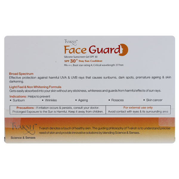 Tvaksh Face Guard Silicone sunscreen SPF 30+ GEL
