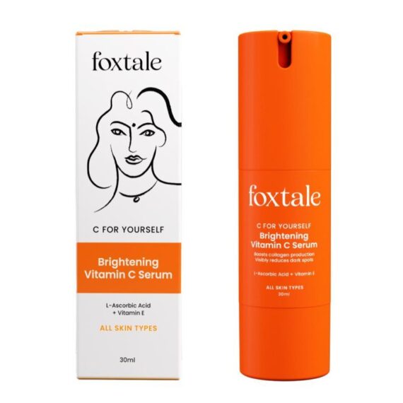 Foxtale 15% Vitamin C Face Serum With L-Ascorbic Acid And Vitamin E For Glowing Skin