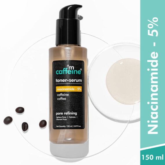 MCaffeine 5% Niacinamide 2in1 Toner-Serum with Coffee for Pore Tightening Fades Blemishes