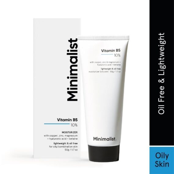 Minimalist 10% Vitamin B5, Oil-Free Moisturizer With Zinc, Copper, Magnesium & Ha For Oily Skin