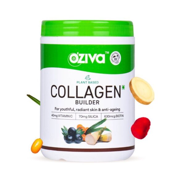 OZiva Plant Based Collagen Builder for Anti-Aging Beauty - Skin Repair & Regeneration