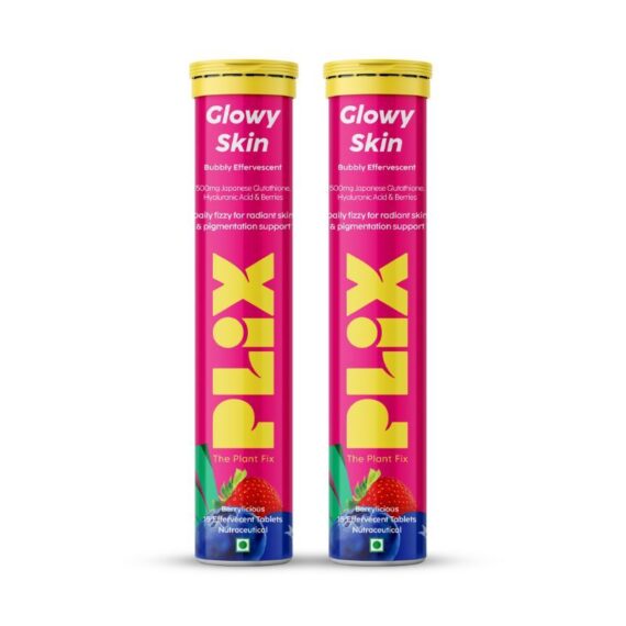 Plix Glutathione Skin Glow 30 Effervescent Tablet 500mg for Clear & Youthful Skin