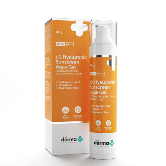The Derma Co. 1% Hyaluronic Sunscreen Aqua Gel SPF 50