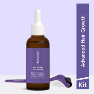 Be Bodywise Hair Growth Kit - 3% Redensyl Hair Growth Concentrate & Advance Derma Roller