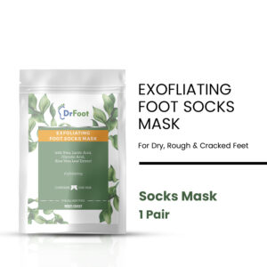 Dr Foot Exfoliating Foot Mask Sock with Urea, Lactic Acid, Glycolic Acid and Aloe Vera