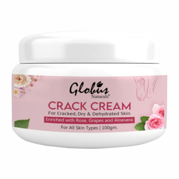 Globus Naturals Heels & Feet Crack Cream Enriched with Aloevera Grapes & Rose