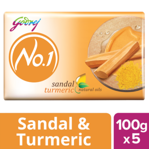 Godrej No.1 Sandal & Turmeric Soap (Buy 4 Get 1 Free)