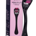 GUBB Derma Roller 0.5 Roller for Face Body, Hair Growth, 540 Micro Needles Roller Transparent Pink