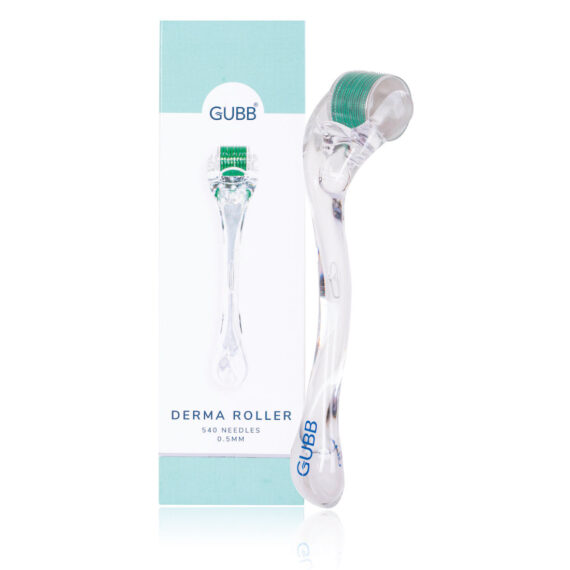 GUBB USA Derma Roller 0.5mm For Hair Regrowth, Face Acne Scars & Skin Ageing - Transparent Green