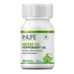 Inlife Neem Oil With Peppermint Oil For Digestive Health & Skin, Hair Care Supplement Capsules