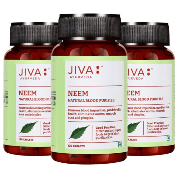 Jiva Ayurveda Neem Natural Blood Purifier Tablet - Pack of 3
