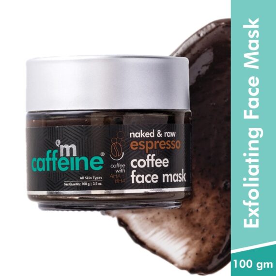 MCaffeine Exfoliating Espresso Coffee Face Mask - Face Pack with Natural AHA & BHA for All Skin Type