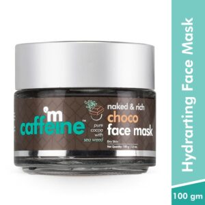 MCaffeine Hydrating Choco Face Mask - Clay Face Pack with Cocoa, Aloe Vera & Seaweed for Dry Skin