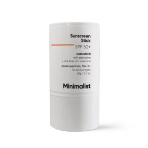 Minimalist SPF 50 Sunscreen Stick With Adenosine, Rice Bran Oil & Vitamin E