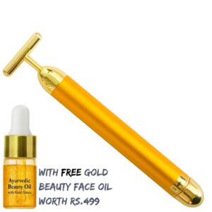 Natural Vibes Face Roller & Massager with Free Gold Beauty Elixir Oil