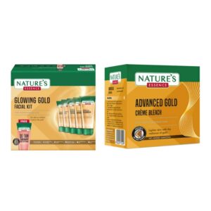 Nature's Essence Glowing Gold Facial Kit & Advanced Creme Bleach