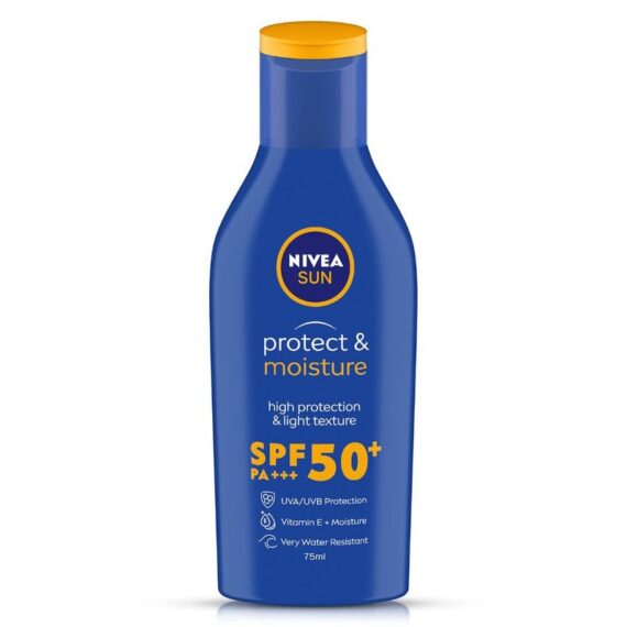 NIVEA Sun Lotion- SPF 50+ PA+++ with UVA & UVB Protection- Water Resistant Sunscreen
