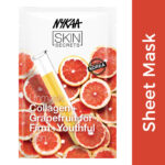 Nykaa Skin Secrets Active Solutions Collagen + Grapefruit Sheet Mask For Firm & Youthful Skin
