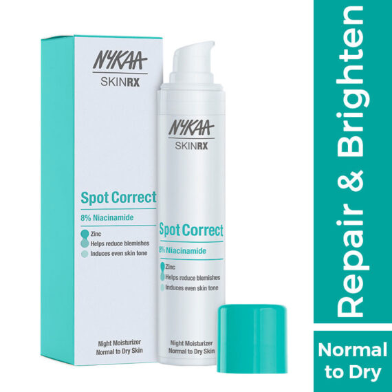 Nykaa SKINRX 8% Niacinamide Spot Correct Night Moisturizer For Normal to Dry Skin