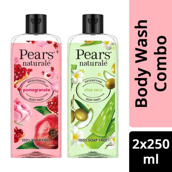 Pears Naturale Detoxifying Aloevera + Brightening Pomegranate Bodywash Combo