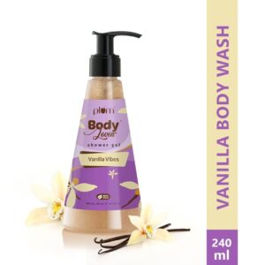 Plum BodyLovin' Vanilla Vibes Shower Gel, Vanilla Fragrance, Non-drying, All Skin Types