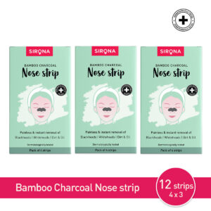 Sirona Bamboo Charcoal Nose Strip - Pack Of 3