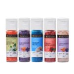 Soulflower Exfoliating & Cleansing Body Scrub & Bath Salt Sampler Set of 5, Lavender Rose Pink Salt