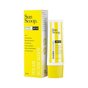 Sunscoop Invisible Sunscreen SPF 40 PA+++, Ultra-Lightweight & No White Cast