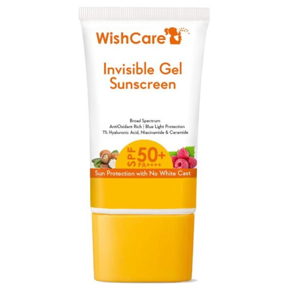 Wishcare Invisible Gel Sunscreen SPF 50+ Pa++++ - Oil Free Broad Spectrum With No White Cast SPF 50